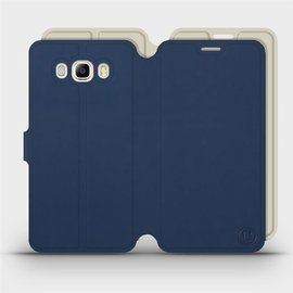 Etui Soft Touch do Samsung Galaxy J7 2016 - wzór Głęboki granat z platyną