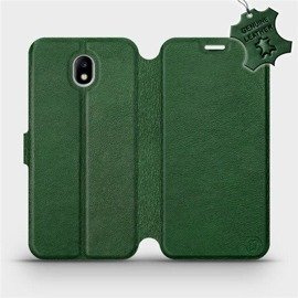 Etui ze skóry naturalnej do Samsung Galaxy J7 2017 - wzór Green Leather