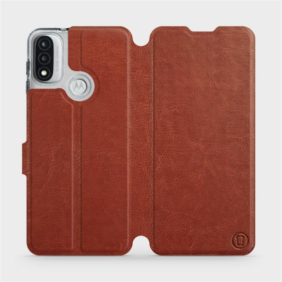 Etui do Motorola Moto E20 - wzór Brown&Orange