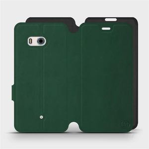 Etui Soft Touch do HTC U11 - wzór Miejska zieleń z czernią