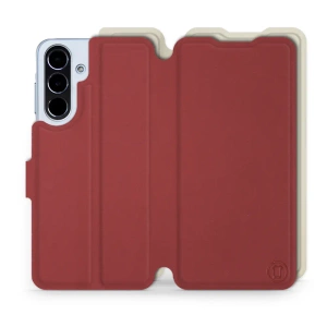 Etui Soft Touch do Samsung Galaxy A56 5G - wzór Zachodząca czerwień z platyną