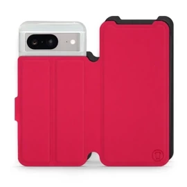 Etui Soft Touch do Google Pixel 8 - wzór Żywa czerwień z czernią