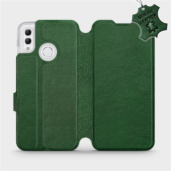 Etui ze skóry naturalnej do Huawei Honor 10 Lite - wzór Green Leather