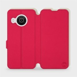 Etui Soft Touch do Nokia X10 - wzór Żywa czerwień z platyną