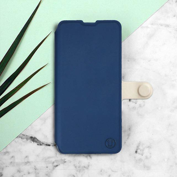 Etui Soft Touch do Samsung Galaxy M31s - wzór Głęboki granat z platyną