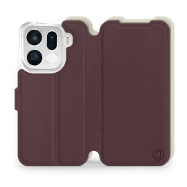 Etui Soft Touch do OPPO Find X9 pro - wzór Matowy burgund z platyną