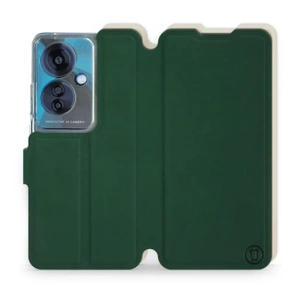 Etui Soft Touch do OPPO Reno 11F - wzór Miejska zieleń z platyną