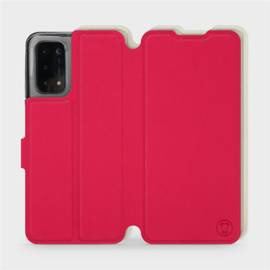 Etui Soft Touch do OPPO A54 5G - wzór Żywa czerwień z platyną