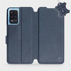 Etui ze skóry naturalnej do Realme 8 5G - wzór Blue Leather