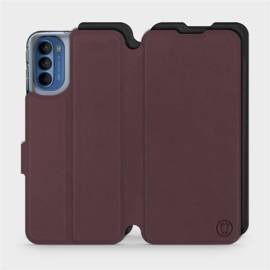 Etui Soft Touch do Motorola Moto G41 - wzór Matowy burgund z czernią