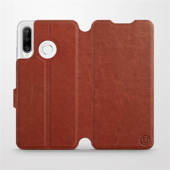 Etui do Huawei P30 Lite - wzór Brown&Gray