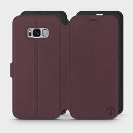Etui Soft Touch do Samsung Galaxy S8 - wzór Matowy burgund z czernią