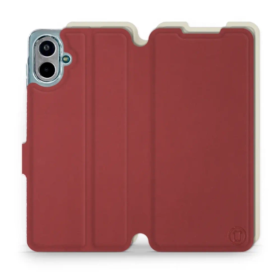 Etui Soft Touch do Samsung Galaxy A07 - wzór Zachodząca czerwień z platyną