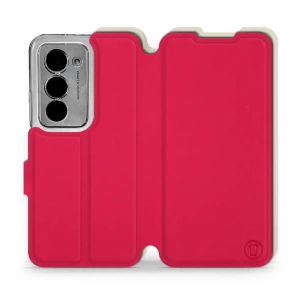 Etui Soft Touch do Xiaomi Redmi 15 - wzór Żywa czerwień z platyną