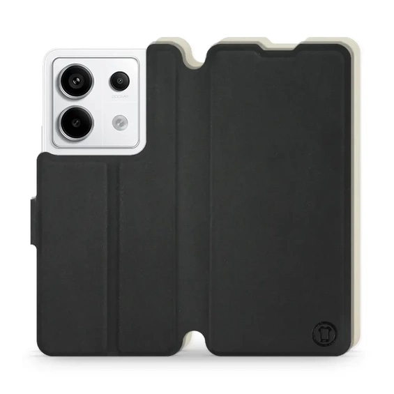 Etui Soft Touch do Xiaomi Redmi Note 13 PRO - wzór Satynowa czerń z platyną