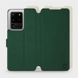 Etui Soft Touch do Samsung Galaxy S20 Ultra - wzór Miejska zieleń z platyną