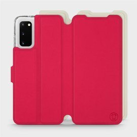 Etui Soft Touch do Samsung Galaxy S20 - wzór Żywa czerwień z platyną