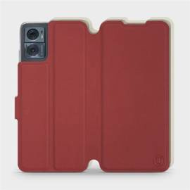 Etui Soft Touch do Motorola Moto E22i - wzór Zachodząca czerwień z platyną