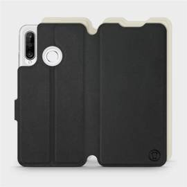 Etui Soft Touch do Huawei P30 Lite - wzór Satynowa czerń z platyną