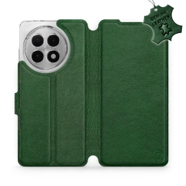 Etui ze skóry naturalnej do OnePlus 13R - wzór Green Leather