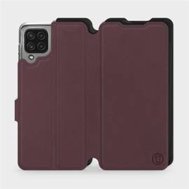 Etui Soft Touch do Samsung Galaxy M22 - wzór Matowy burgund z czernią