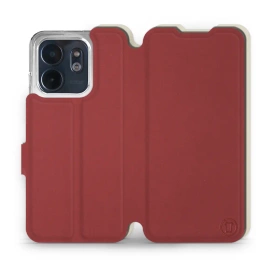 Etui Soft Touch do Infinix Smart 9 - wzór Zachodząca czerwień z platyną