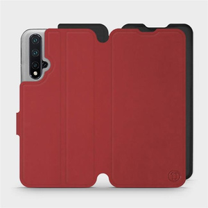 Etui Soft Touch do Huawei Honor 20 - wzór Zachodząca czerwień z czernią