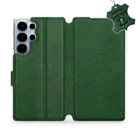 Etui ze skóry naturalnej do Samsung Galaxy S25 Ultra - wzór Green Leather