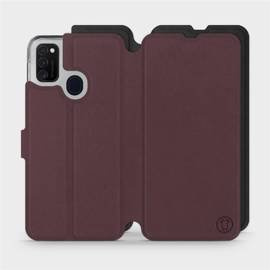 Etui Soft Touch do Samsung Galaxy M21 - wzór Matowy burgund z czernią