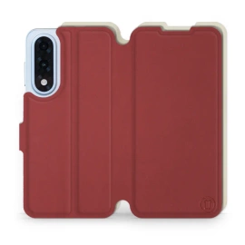 Etui Soft Touch do OnePlus Nord 5 - wzór Zachodząca czerwień z platyną