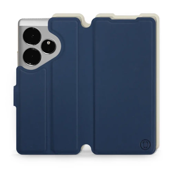 Etui Soft Touch do Realme GT 6 - wzór Głęboki granat z platyną
