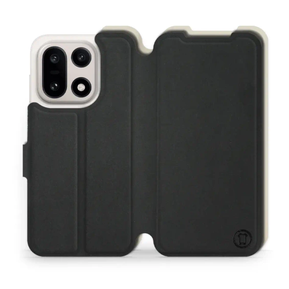 Etui Soft Touch do OnePlus 15 - wzór Satynowa czerń z platyną