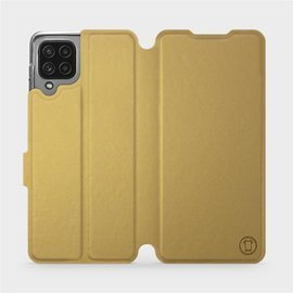 Etui do Samsung Galaxy A22 4G - wzór Gold&Gray