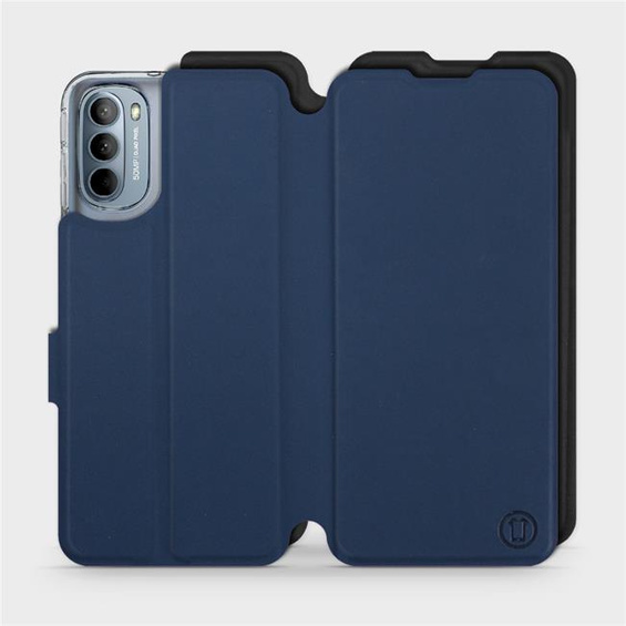Etui Soft Touch do Motorola Moto G31 - wzór Głęboki granat z czernią