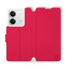 Etui Soft Touch do Xiaomi Redmi Note 13 5G - wzór Żywa czerwień z platyną