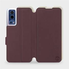 Etui Soft Touch do Vivo Y52 5G - wzór Matowy burgund z platyną