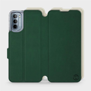 Etui Soft Touch do Motorola Moto G31 - wzór Miejska zieleń z platyną