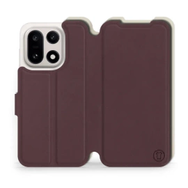 Etui Soft Touch do OnePlus 15 - wzór Matowy burgund z platyną