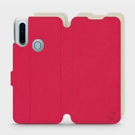 Etui Soft Touch do OPPO A31 - wzór Żywa czerwień z platyną