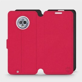 Etui Soft Touch do Motorola Moto G6 - wzór Żywa czerwień z czernią
