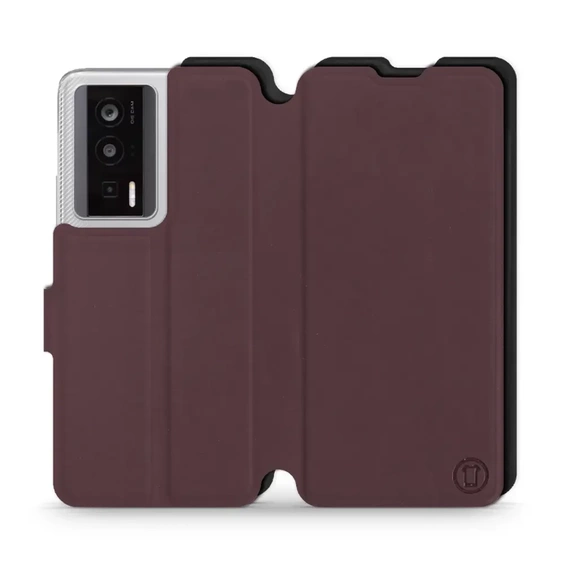 Etui Soft Touch do Xiaomi POCO F5 Pro - wzór Matowy burgund z czernią