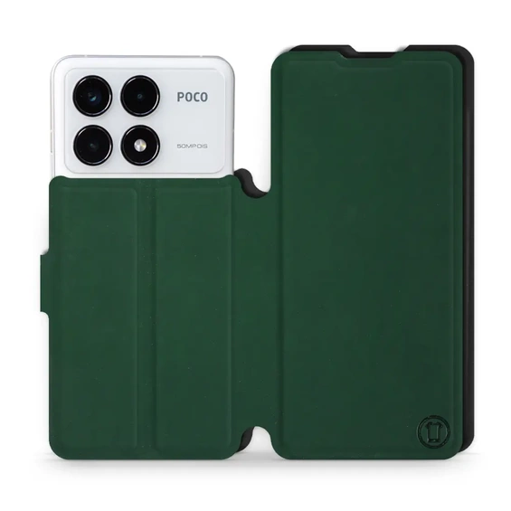 Etui Soft Touch do Xiaomi POCO F6 Pro - wzór Miejska zieleń z czernią