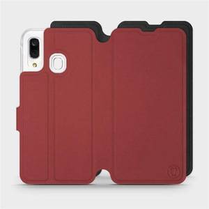 Etui Soft Touch do Samsung Galaxy A40 - wzór Zachodząca czerwień z czernią