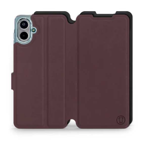 Etui Soft Touch do Samsung Galaxy A07 - wzór Matowy burgund z czernią