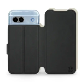 Etui Soft Touch do Google Pixel 8A - wzór Satynowa czerń z platyną