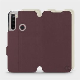 Etui Soft Touch do Xiaomi Redmi Note 8 - wzór Matowy burgund z platyną