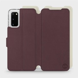 Etui Soft Touch do Samsung Galaxy S20 - wzór Matowy burgund z platyną