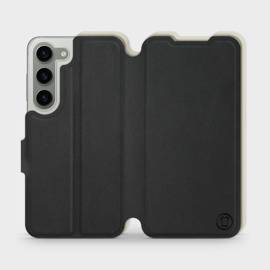 Etui Soft Touch do Samsung Galaxy S23 - wzór Satynowa czerń z platyną