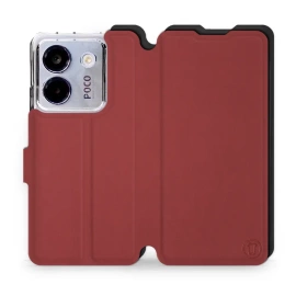 Etui Soft Touch do Xiaomi POCO M7 Pro 5G - wzór Zachodząca czerwień z czernią