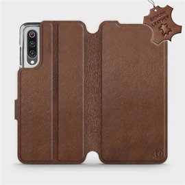 Etui ze skóry naturalnej do Xiaomi Mi 9 - wzór Brown Leather